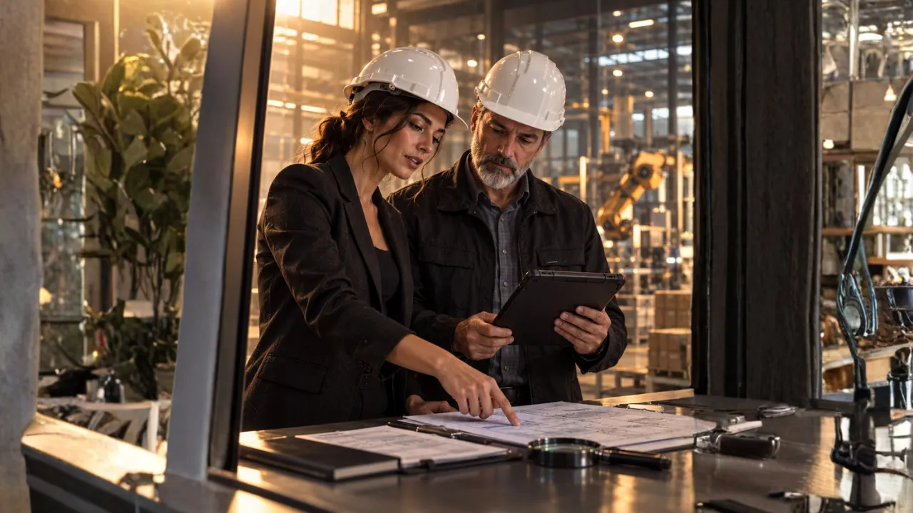 Squadra al lavoro in azienda
